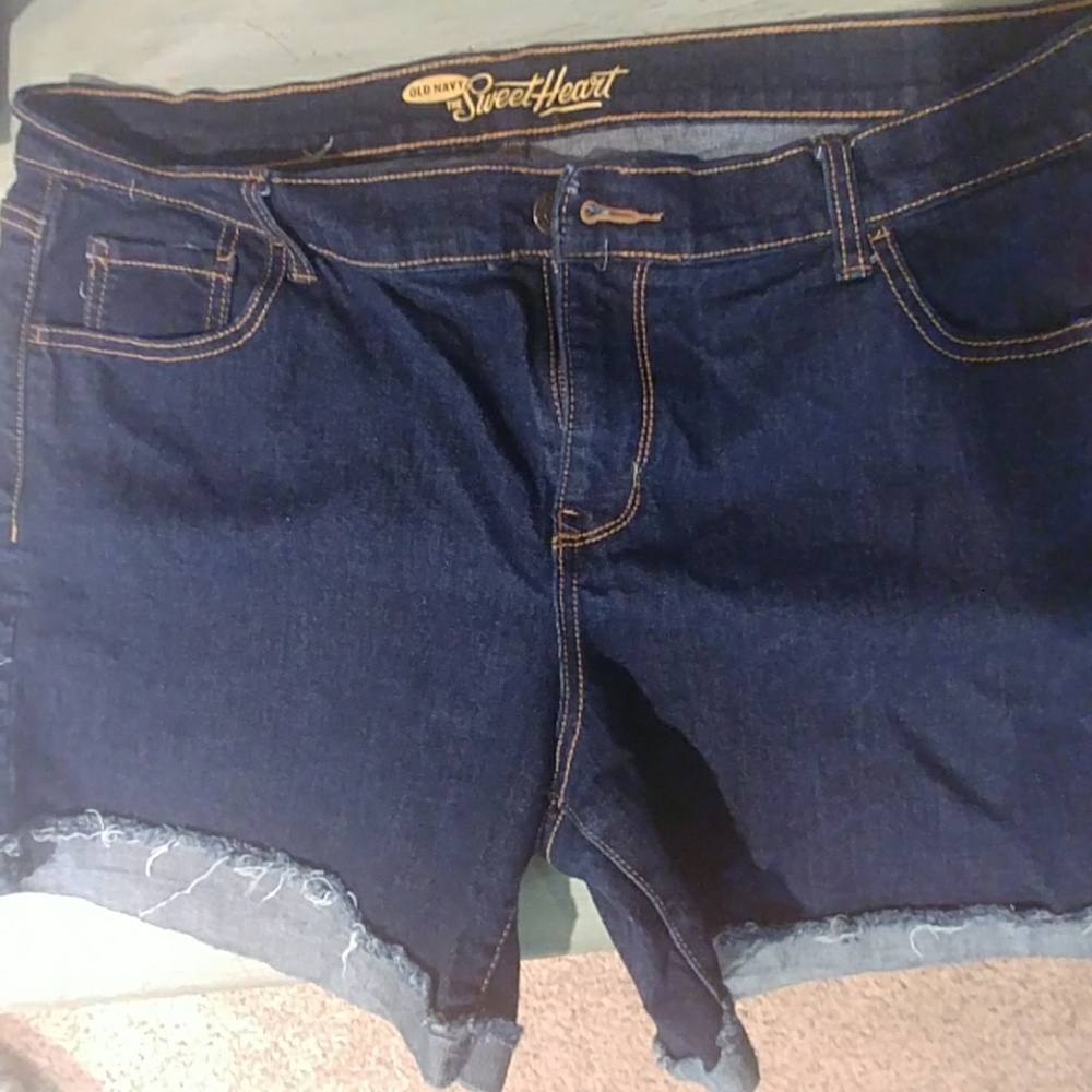 Dark blue jean shorts